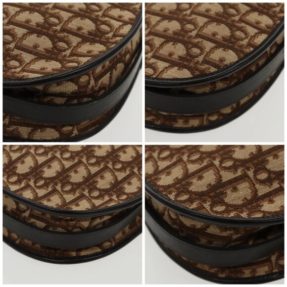 Christian Dior Trotter Canvas Shoulder Bag Gold Brown - Picture 15 of 15